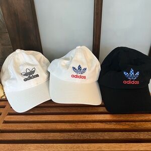 3 Adidas Originals women’s baseball hat bundle